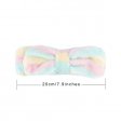 2 Pcs Blue Stripe Facial Makeup Elastic Hair Bands