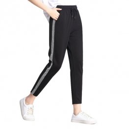 Contrast Panel Sweatpants Women Casual Loose Elastic Contrast Panel Sweatpants Women Casual Loose Elastic