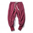 Casual Cotton Linen Trouser Jogger Baggy Man Sweatpants